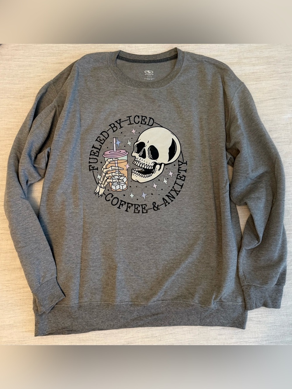 Iced Coffee & Anxiety Unisex Crew